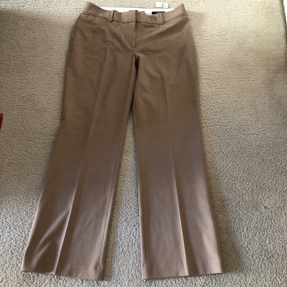 LOFT Julie Bootcut pants in Camel Color Size 12